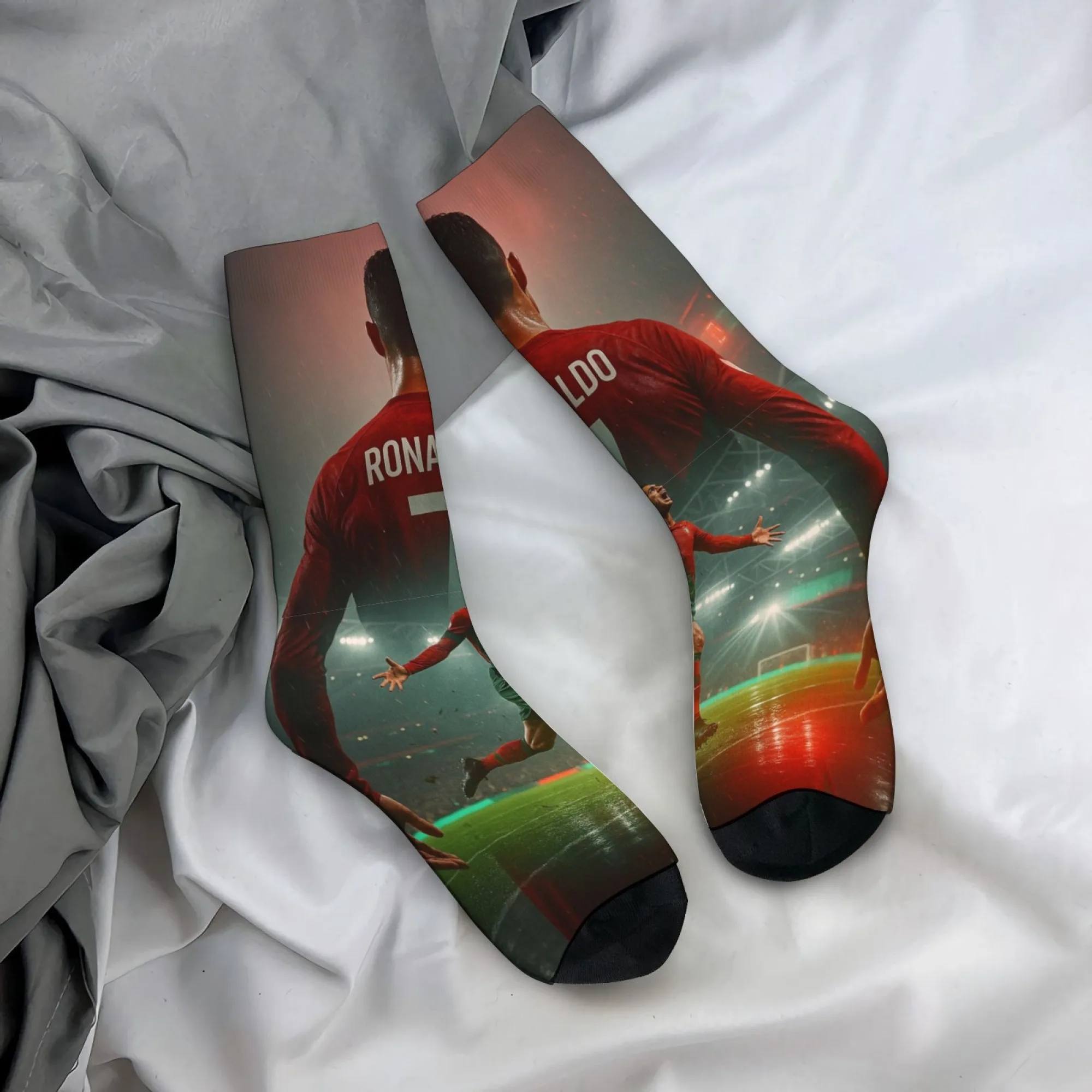 CR7 Cristiano Ronaldo Men's Fun Compression Socks - Stylish Outdoor Casual Non-Slip Sportswear