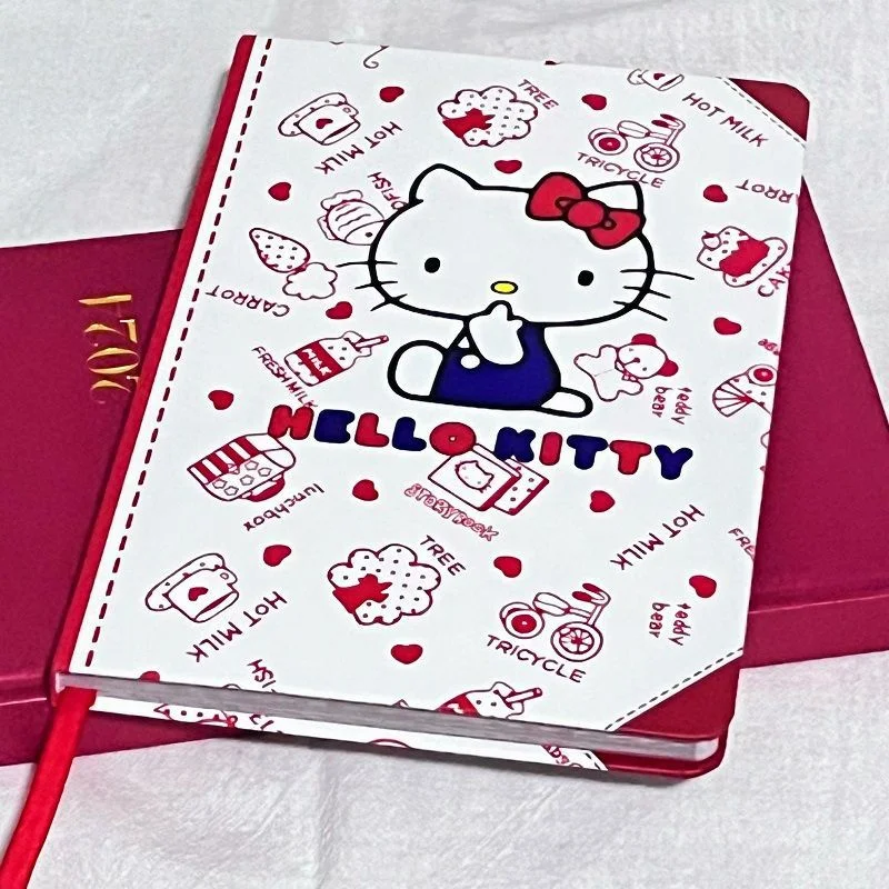 

Anime Sanrio KTCat Notebook Cute Cartoon Journal Coloring Page Hard Shell Girly Heart Notebook Office Supplies Stationery