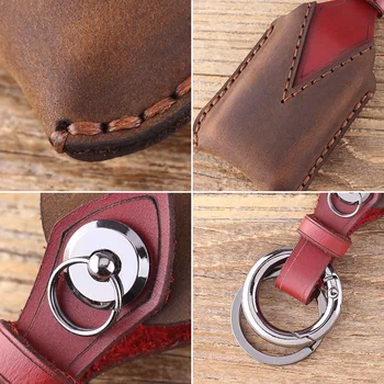 Portachiavi in vera pelle per toyota - KEYYOU portachiavi in vera pelle per toyota Estima Alphard Vellfire 4 pulsanti portachiavi portachiavi custodia