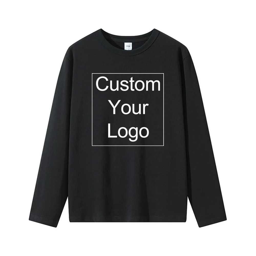 

Custom Logo Fashion Tops Solid Color T Shirt Summer Long Sleevemen Women T Shirt T-Shirt Loose Fashion Casual Top