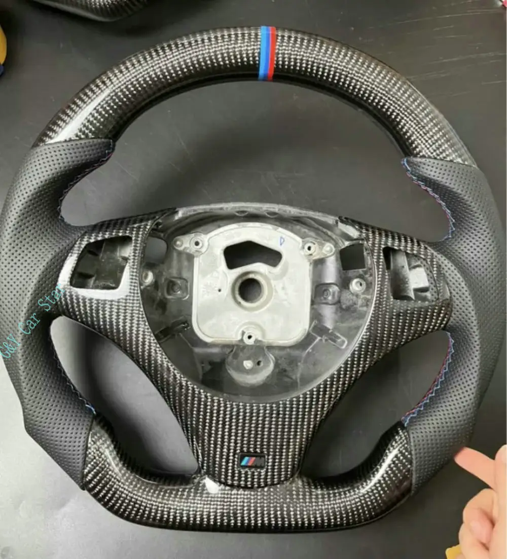 Customized Paddle/manual 100 Real Carbon Fiber Car Steering Wheel For Bmw 3 Series E82 E84 E87