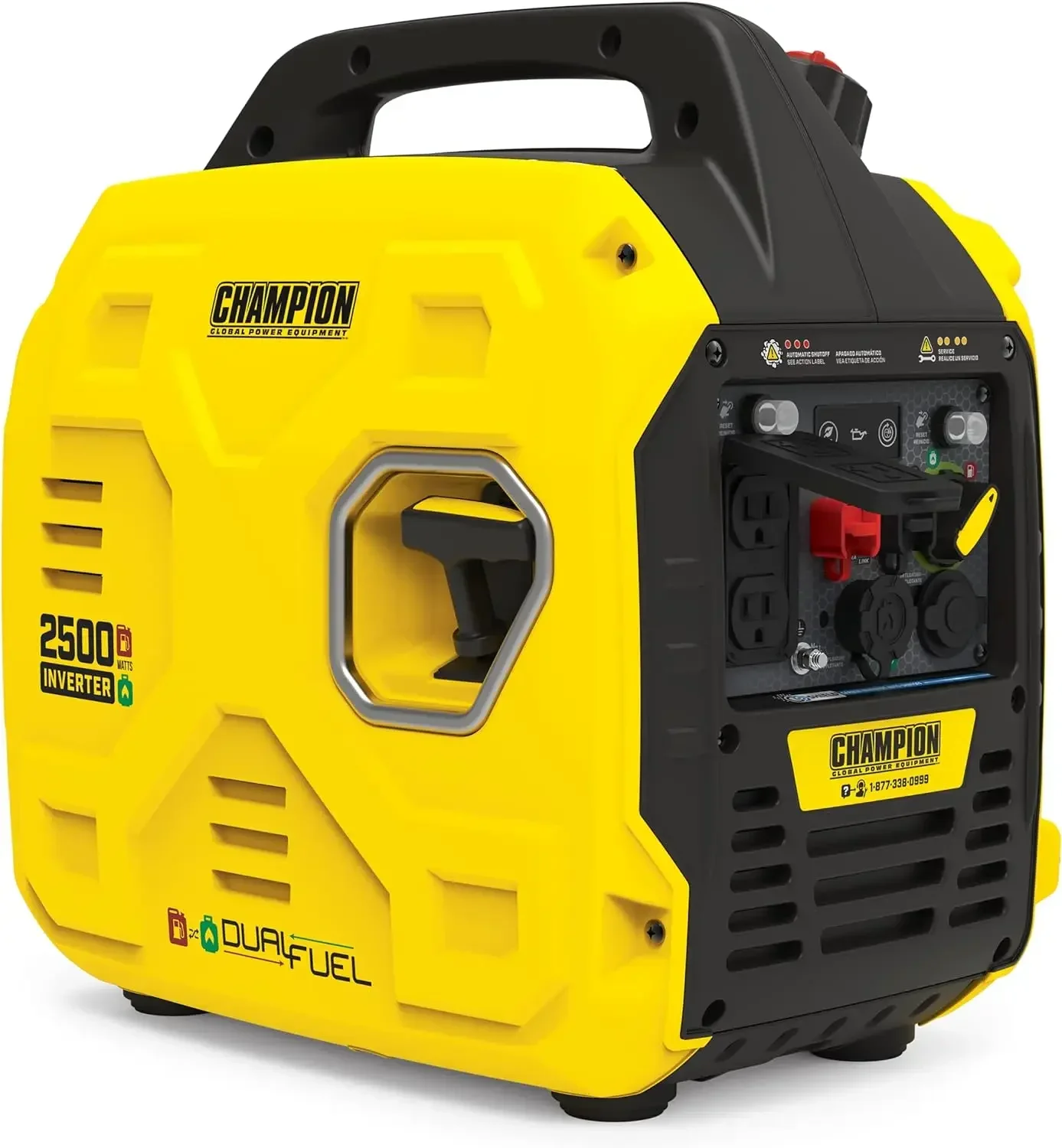 Power Equipment 2500-Watt Dual Fuel Ultralight Portable Inverter Generator with Quiet Technology and CO Shield High output power portable gas generator