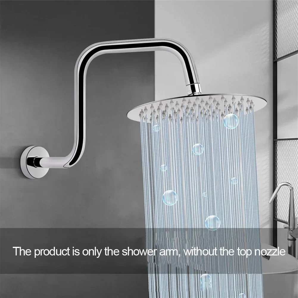 Wall Mounted Shower Arms Shower Head Extension 13'' Stainless Steel Bathroom Hardware Head Bar shower head extension arm