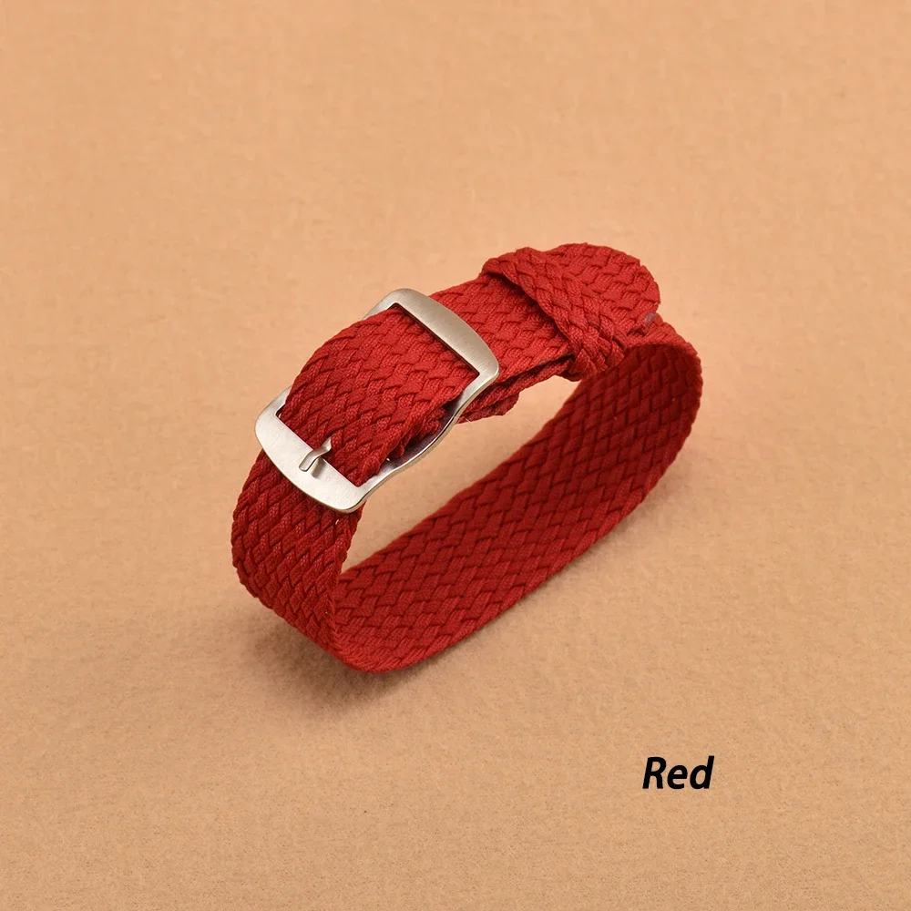 Versatile Woven Nylon Watch Strap with Steel Buckle - Soft Canvas Design
