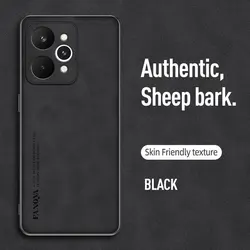 Frosted Leather Anti - Shock Hard Case with Matte Finish for Realme P4 Power 5G (Black)
