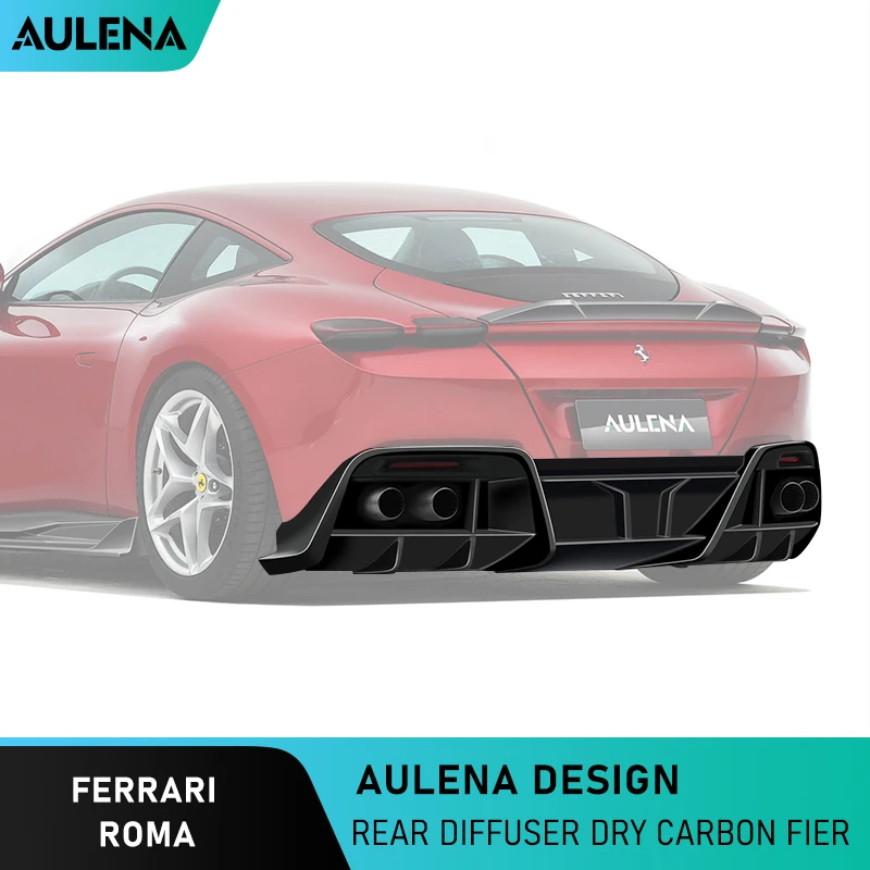 Aulena Design Dry Carbon Fiber Body Kit Diffusore Posteriore Paraurti Posteriore Lip Dry Carbon Per Ferrari Roma Aero Kit