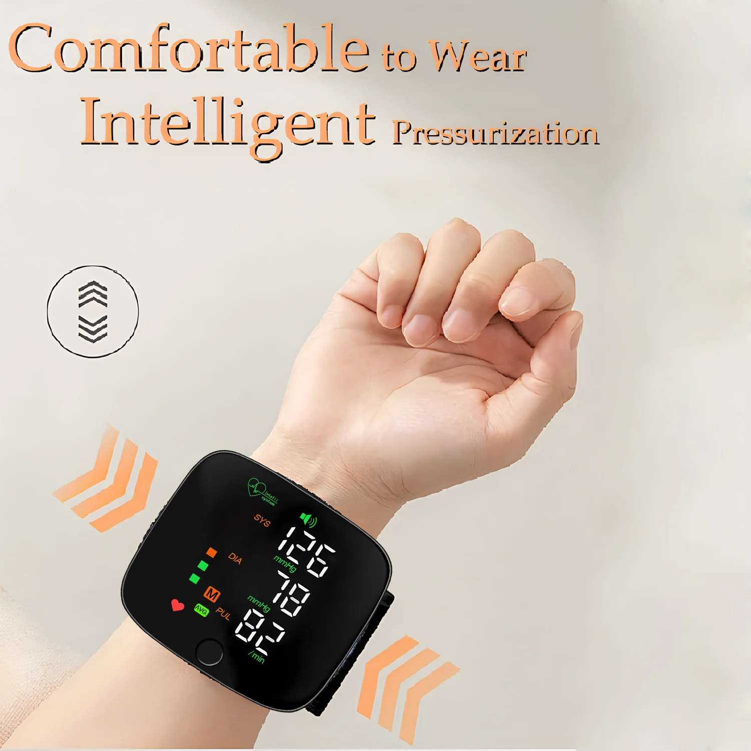 New Home LCD Digital Display Rechargeable Wrist Blood Pressure Monitor Smart Tonometer BP Monitor USB Rechargeable blood pressure monitor blood pressure meter