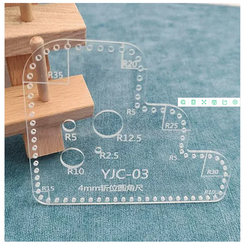 Leather Craft Template Sewing Template 1Pcs Leather Craft Acrylic Perspex Cutting Circle Corner Stitching Stencil Template