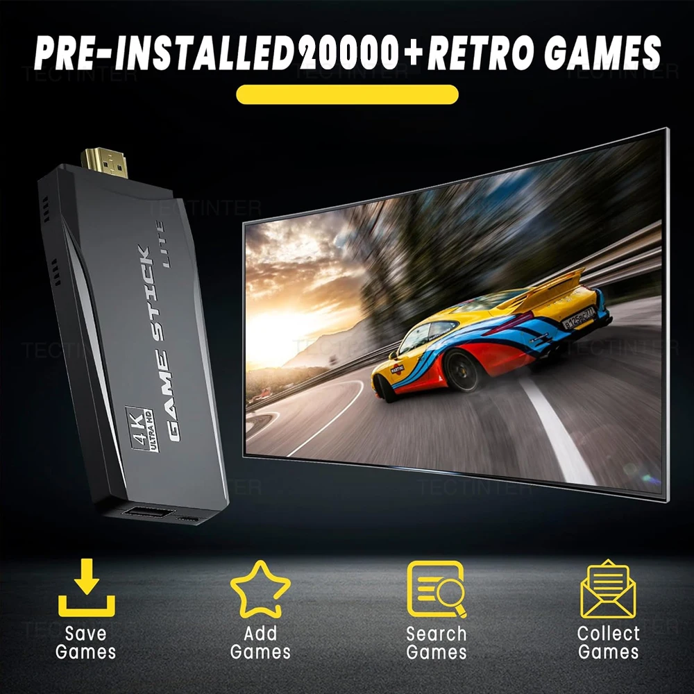 Game Console 4K TV Built-in Games