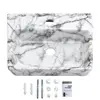 Modern Style European Design Corner Bathroom Sink Premium Ceramic Wall Mount Easy to Clean White Sink Small Spaces Versatile 2