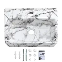 Modern Style European Design Corner Bathroom Sink Premium Ceramic Wall Mount Easy to Clean White Sink Small Spaces Versatile 2