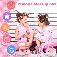 Kids Makeup Toy Kit for Girls, Washable Makeup Set Toy with Real Cosmetic Case for Little Girl, Pretend Play Makeup Beauty Set B 5