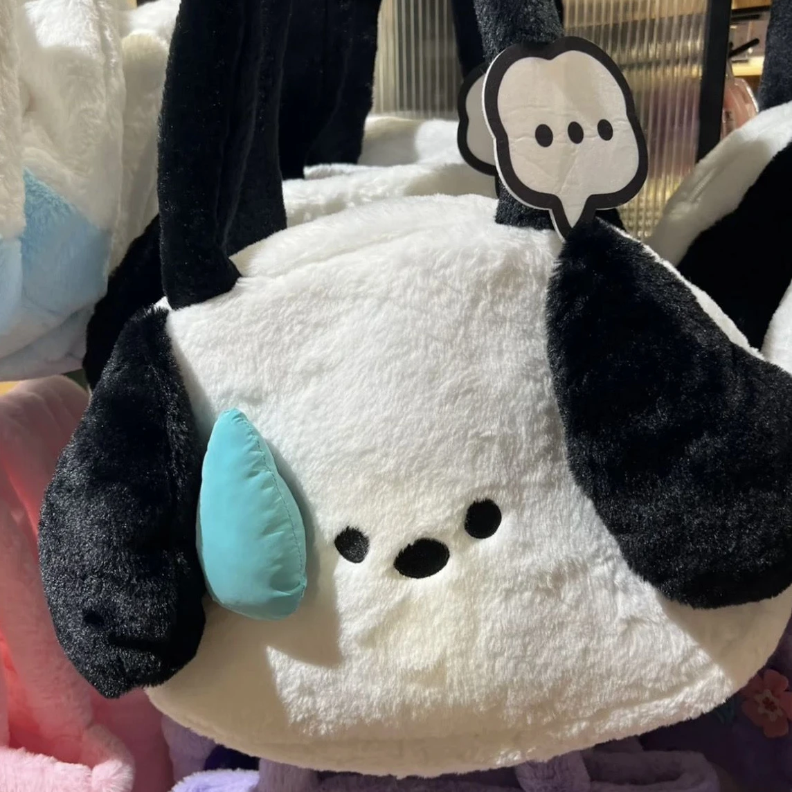 Xiuya Cinnamoroll Shoulder Bag for Women Plush Cute Funny Cartoon Fashion Handbag Luxury Fluffy Lolita Jk Female New Armpit Bag