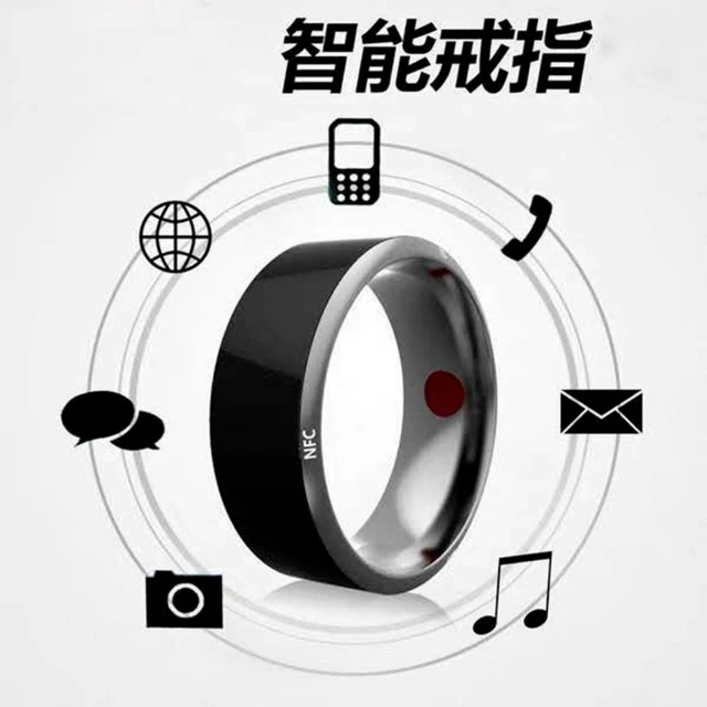 KUTYU R5 Smart Ring - NFC Multifunctional With 6 Built-in RFID Cards Health Stones 128gb Storage For Ios Android 893786