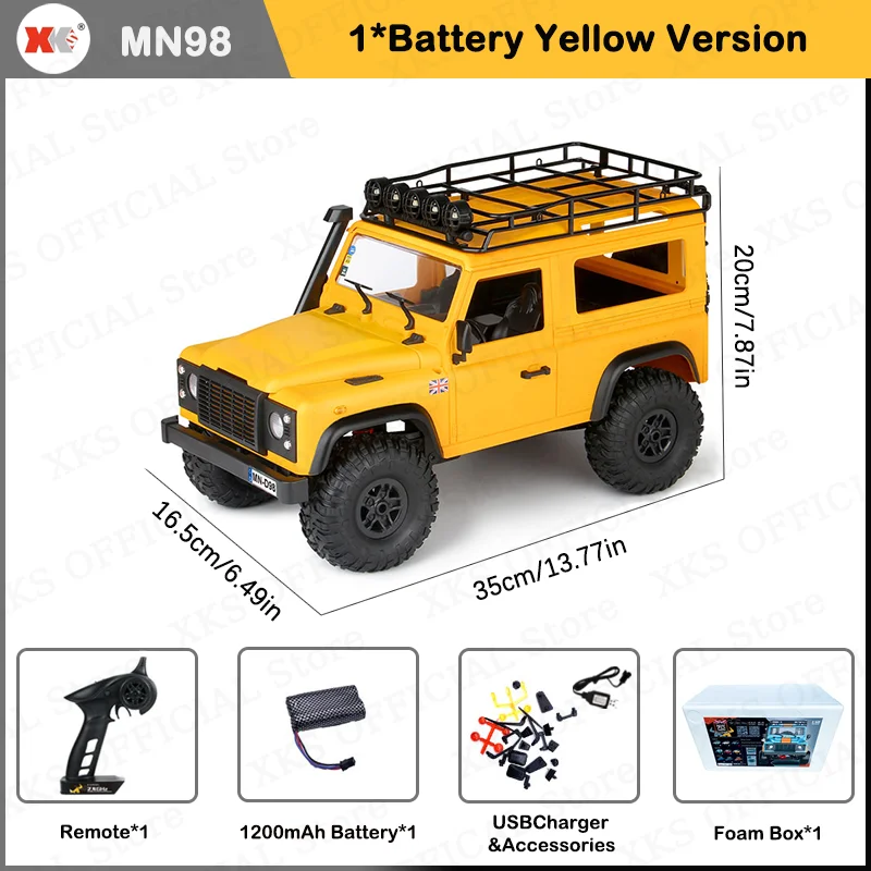 MN MN99S MN78 MN98 MN99 D90 1/12 RC Car 2.4G Remote Control 4X4