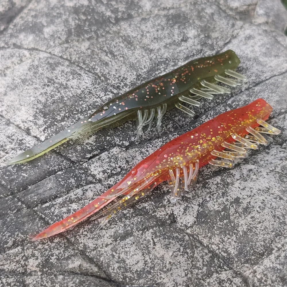 

Soft Silicone Bait Biting Shrimp Carp Bass Pike Fishing Lure Lure Sea Fishing Worm Simulated Bamboo Shrimp Lure Soft Bait