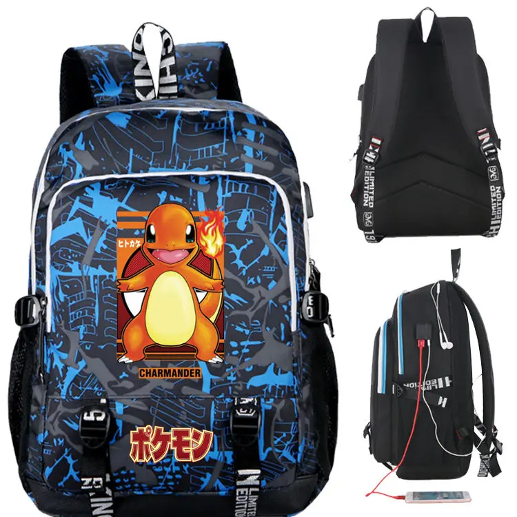 

Pikachu Backpack Tide Brand Backpack Large Capacity Youth School Bag Shoulder Outdoor Bag Beautiful Fashion Accessories