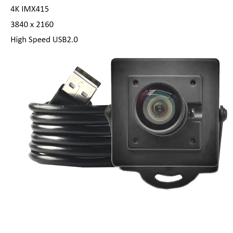 3840 X 2160 4K HD IMX415 USB 카메라 모듈 FF 100도, 디지털 마이크 8MP, 스마트 터미널 장치용 하우징 포함