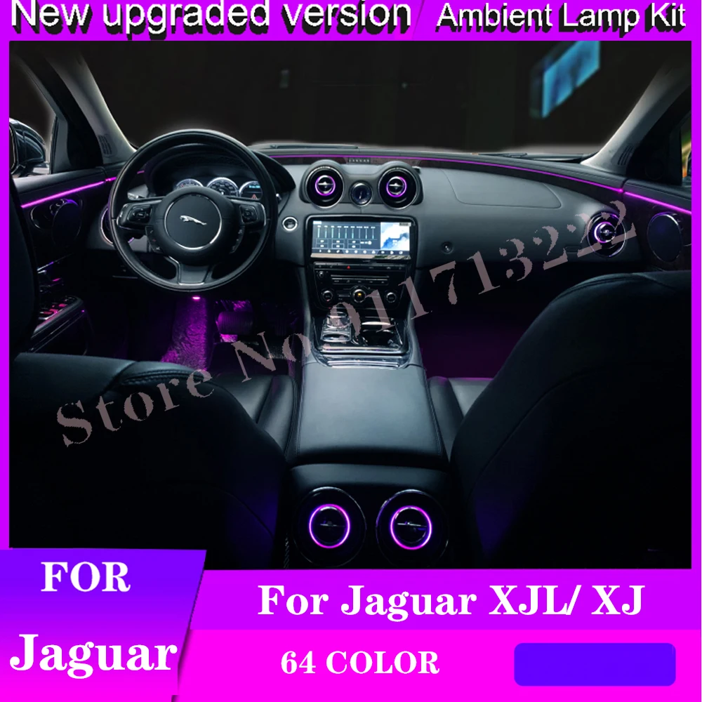 

Внутреннее освещение автомобиля Jaguar XJL /JL 10/64, цветной светодиодный осветительный прибор, автомобильный передний и задний осветительный прибор
