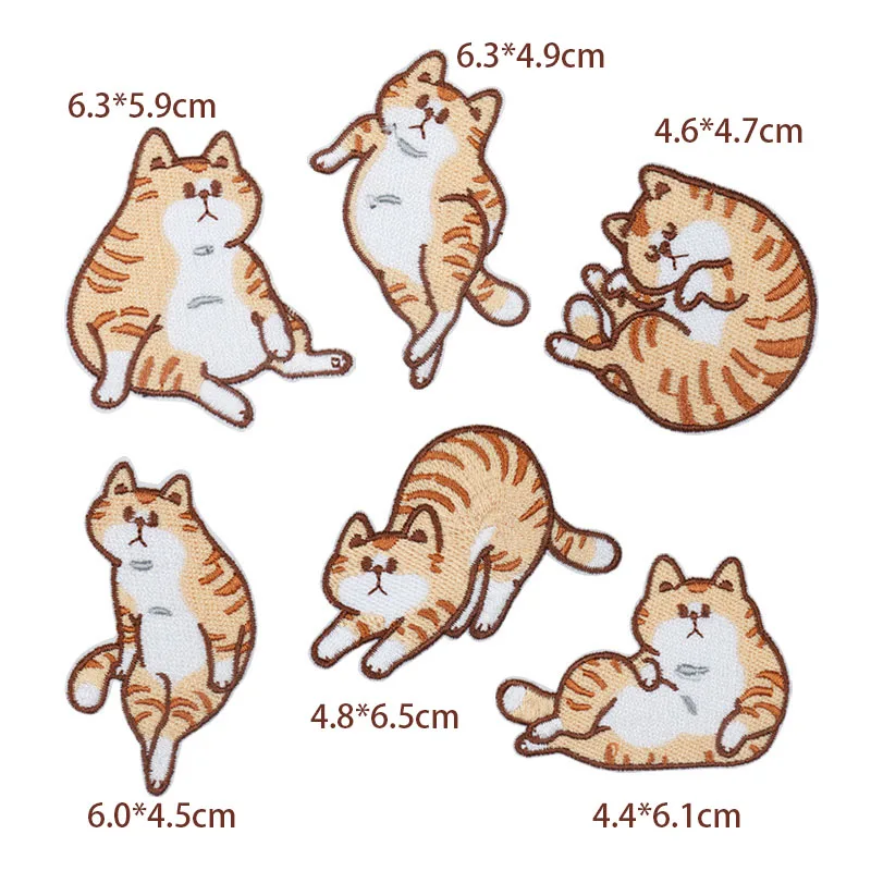 Süße Katze Bügeln Stickerei Patches für Kleidung Kinder Parches Termoadhesivos für Rucksäcke Hemd Jeans DIY Swe Reparatur Loch Patch – Detail 7