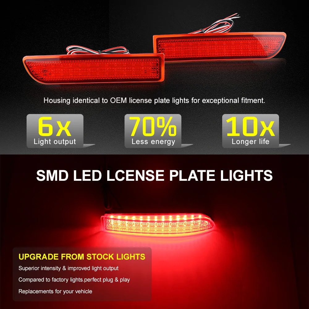 2PCS Rot/Rauch Objektiv LED Rücklicht Parkplatz Bremse Hinten Stoßstange Nebel Licht Lampe Für Toyota RAV4 2006 2007 2008 09-2012 – Detail 2