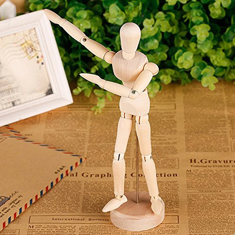 Wooden Drawing Draft 14 Various Poses Drawing Material Movable Model Doll 14 Cm