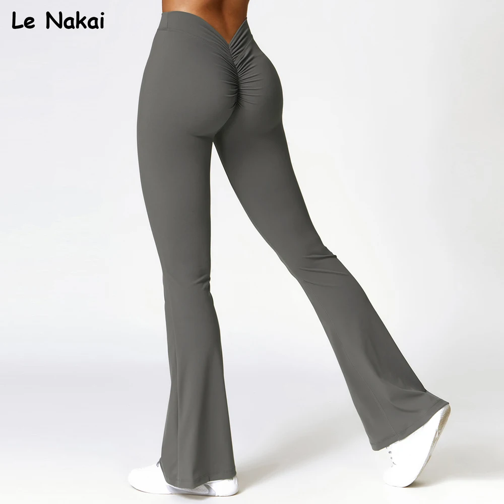 V Back Flare Leggings for Women V Cut Yoga Legging Flared