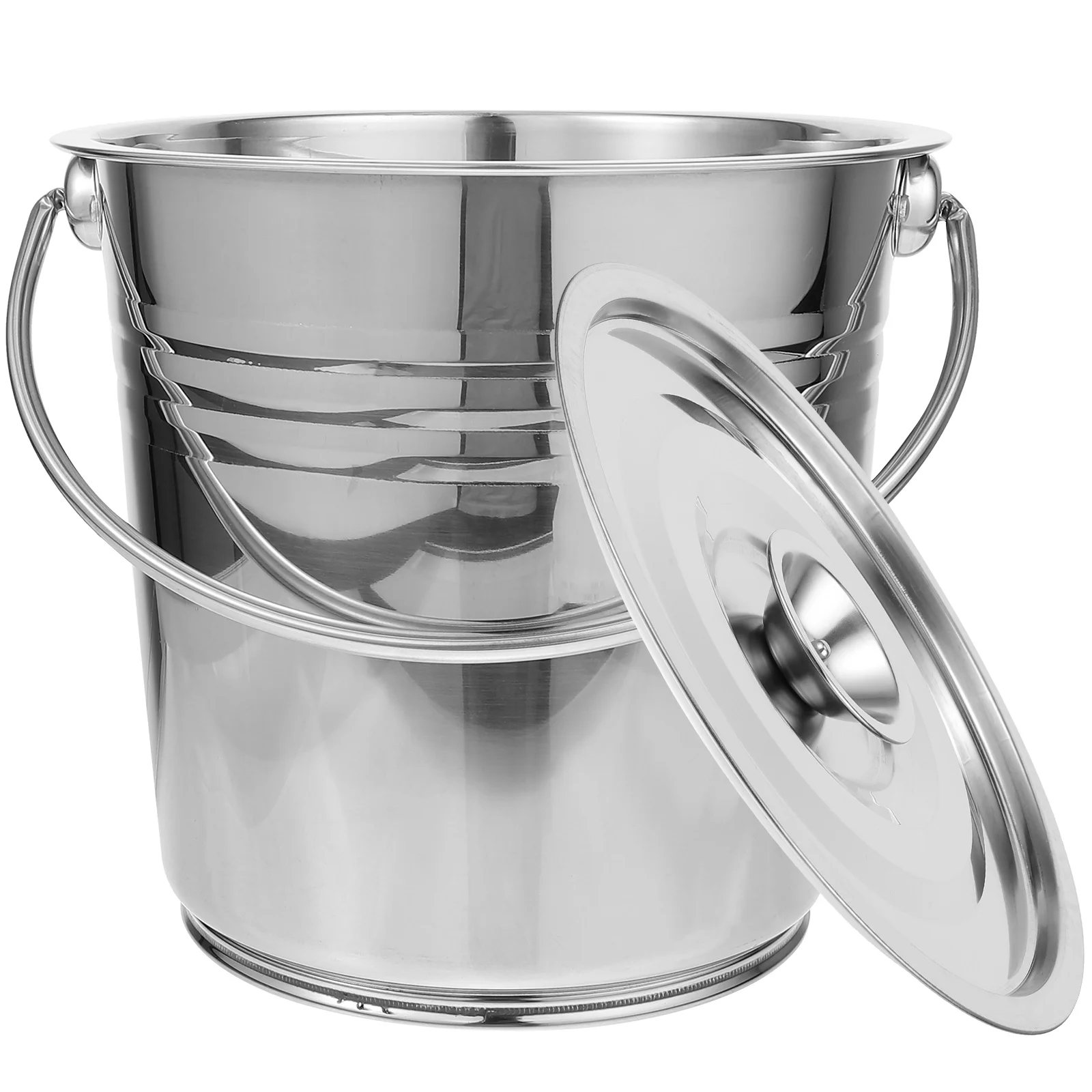 

Stainless Steel Fireplace Cleaning Ash Bucket Metal Storage Container Incinerator