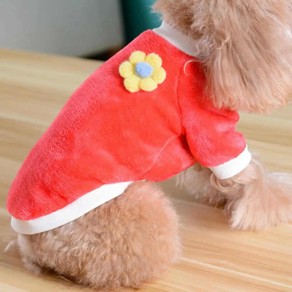 Winter Dog Sweatshirt Warm Plush Two-legged O-neck Dog Puppy Vest Shirt Sweater Pet Clothes