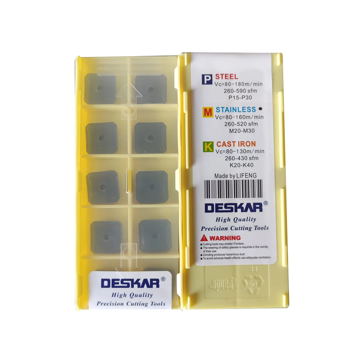 Deskar 오리지널 스테인레스 스틸 밀링 인서트, SEET12, SEET1203, SEET1203AFEN, LF6018, 100%