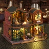 DIY Wooden Miniature Model Kit Twilight Book City Casa Doll Houses 3D Puzzle Dollhouse With Furniture for Friends Christmas Gift 3