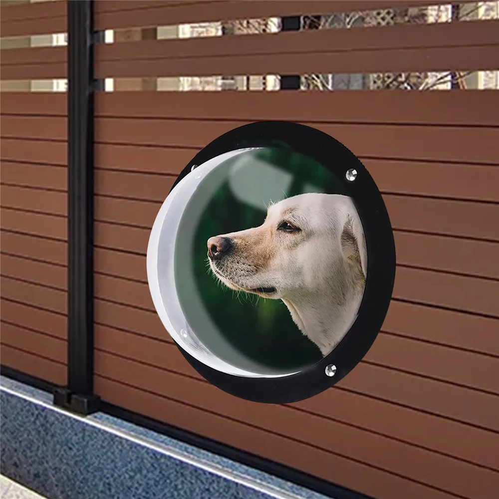 Dog Window for Fence Acrylic Clear View Dome Bubble Window-Dog Dome Cat Pets Safe Ventilation Hole Pet Peek pet window dog porthole window