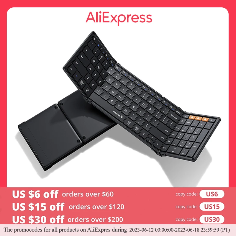 Protoarc Xk01 Bluetooth Wireless Keyboard Foldable Portable Mini