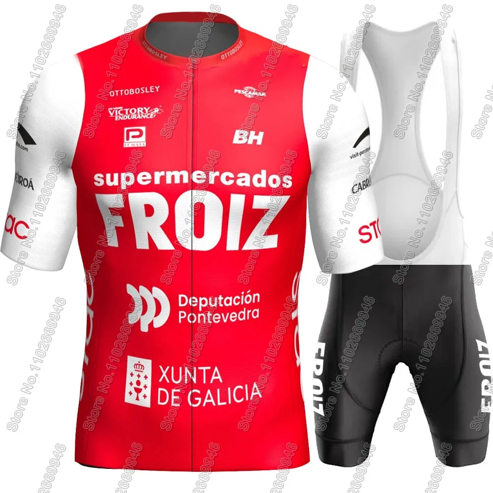 G.D. Supermercados Froiz Cycling Jersey Set Short Sleeve Spain Clothing Road Bike Shirts Suit MTB Shorts Wear Maillot Ropa