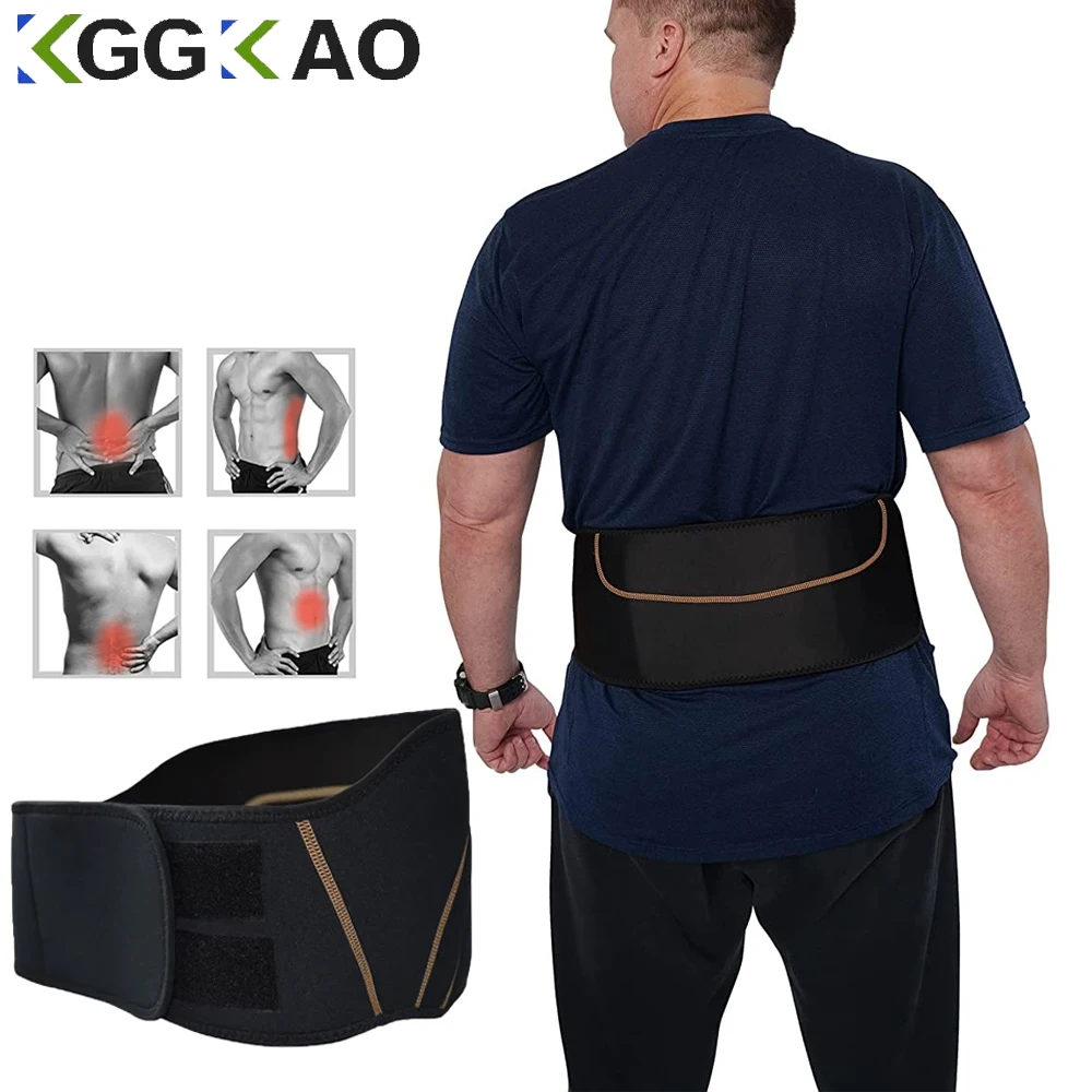 Lower Back Support Brace Lumbar Support Belt Lightweight Flexible Copper Infused Compression Back Brace Men Women