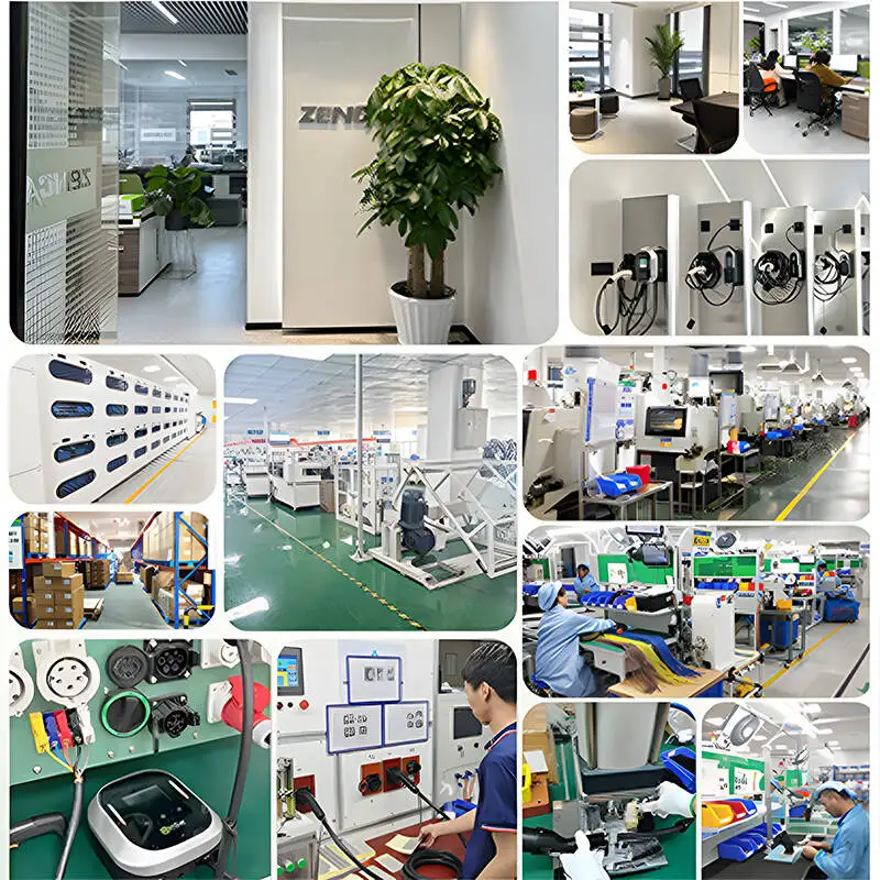 젠카 공장 EV 충전기 7kW 월박스 32A 충전 스테이션 (대형 화면 타입 2 플러그, WiFi 앱, RFID, IP66, 가정용)