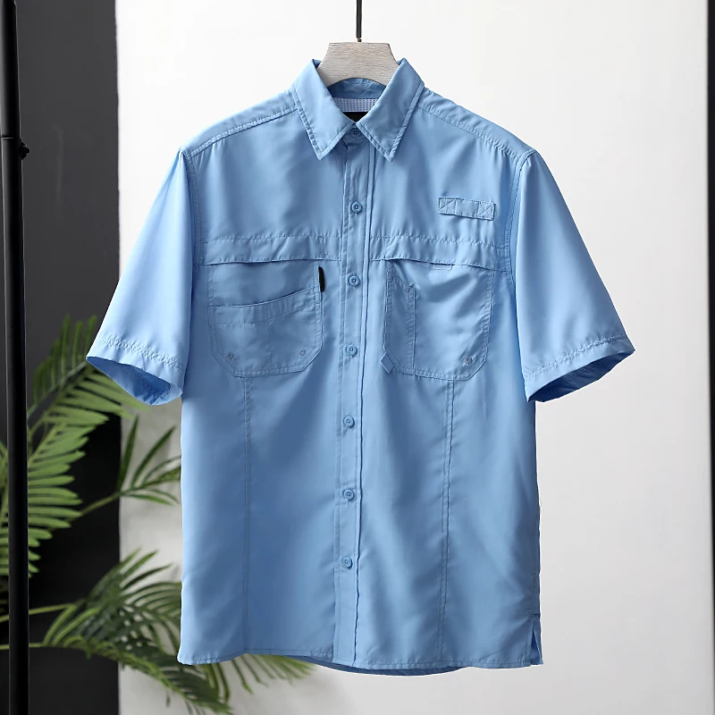 Bassdash UPF 50 Men's Fishing Dress Shirt Button Down Woven Short Sleeve  Outdoor - AliExpress