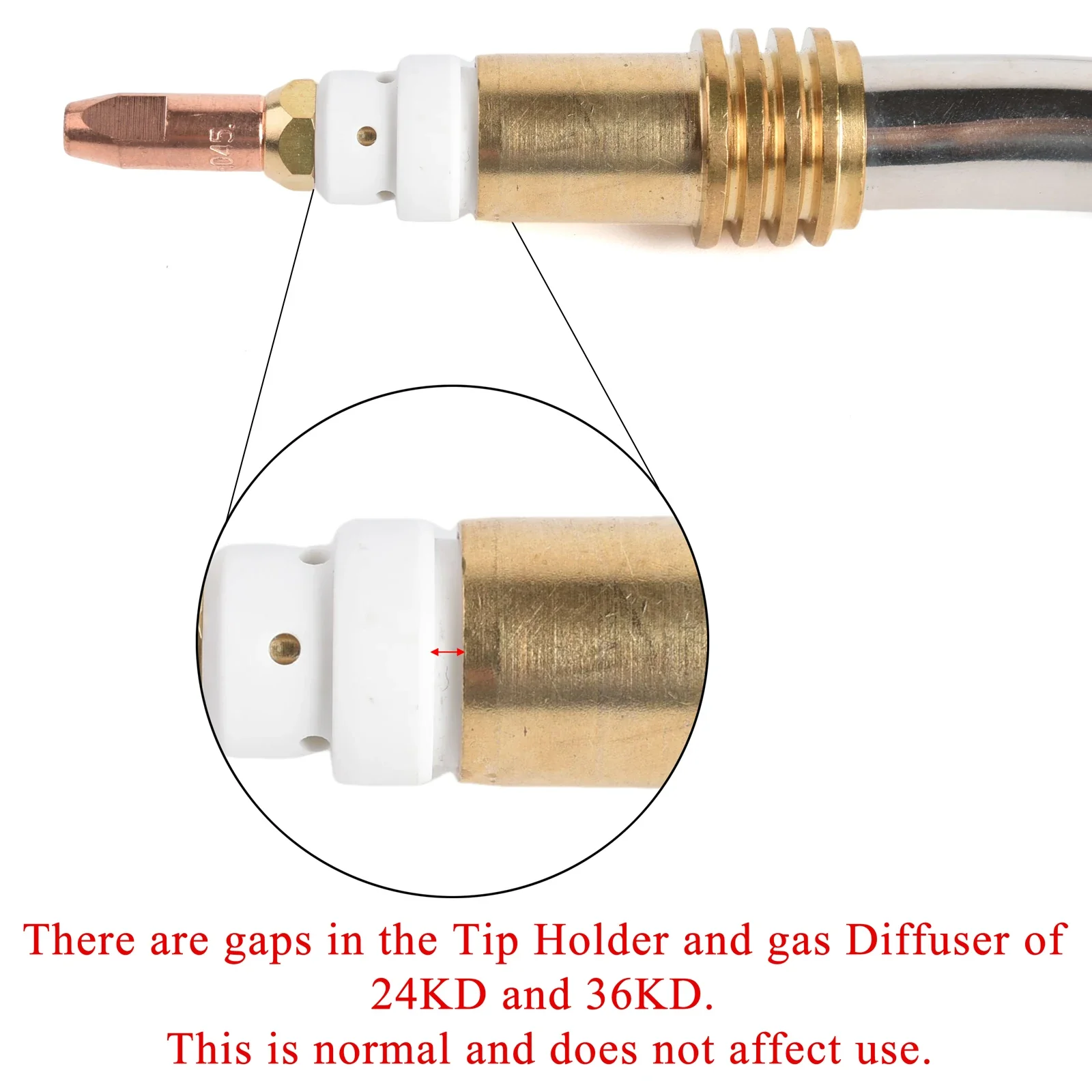 15AK 24KD 36KD Professional MIG MAG MB Welding Torch Air Cooled Contact Tip Swan Neck Holder Gas Nozzle European Type welding torch