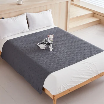 Couvre-matelas à carreaux de couleur unie, couvre-matelas respirant pour enfants et animaux de compagnie, couvre-matelas pour chiens et chats, drap de lit 1