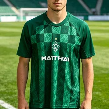 New Sport Breathable Quick Drying Short Sleeve T-shirt Werder Bremen Fashion 3D Printed Adult/Children's Football Training Shirt 1