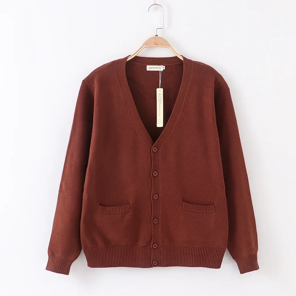 Spring Cosplay School JK Uniform Cardigans Sweater For Lovely Girls Women Long Sleeve Knitted Japanese Sailor Uniform Tops