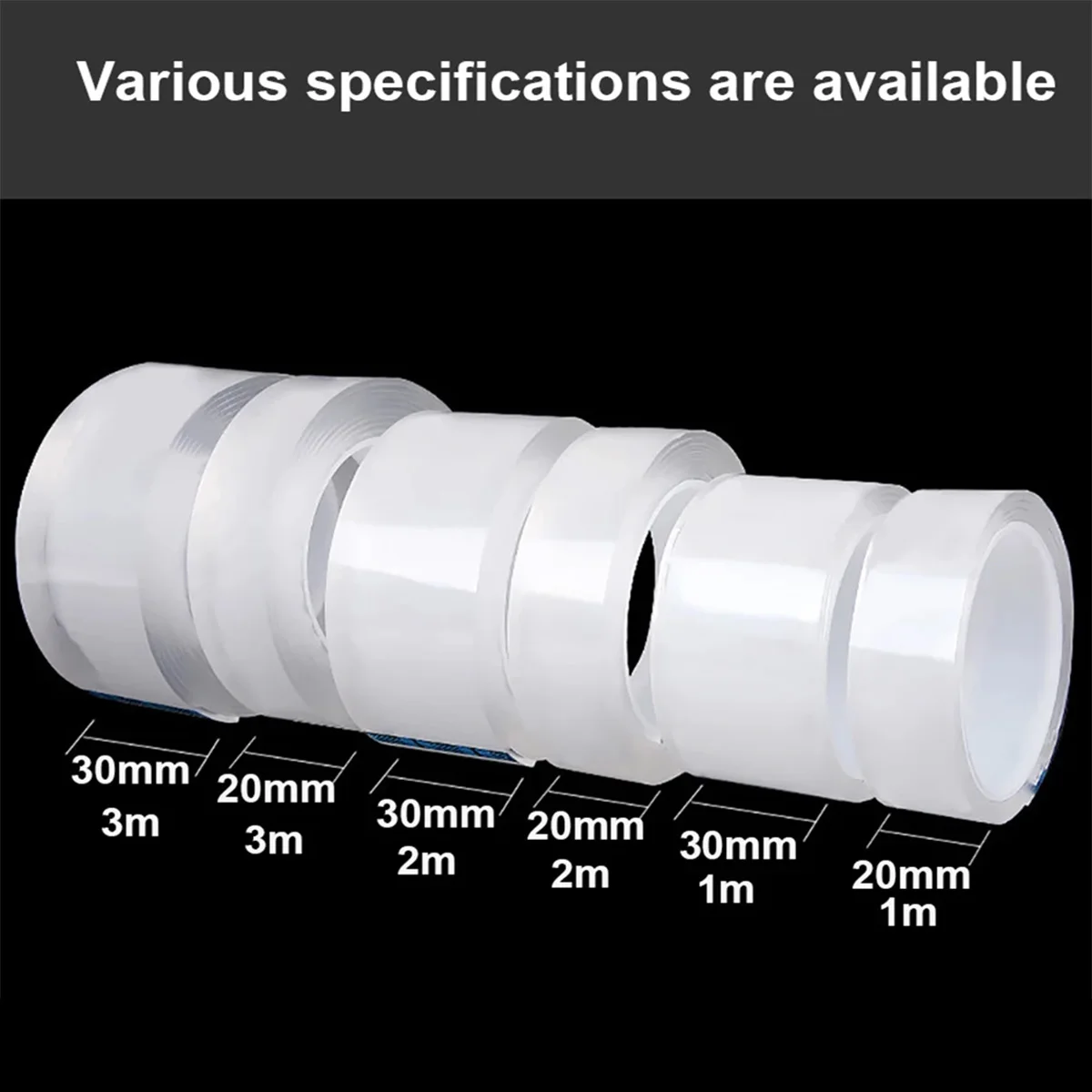 Transparent Double-Sided Adhesive Tape - Super Strong & Reusable