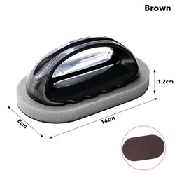Magic Emery Sponge Brush Eraser Cleaner - Heavy - Duty Decontamination Tool with Handle (Brown)