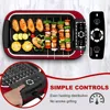 Indoor Smokeless Grill, Techwood 1500W Electric Indoor Grill with Tempered Glass Lid, Portable Non-stick BBQ Korean Grill 4