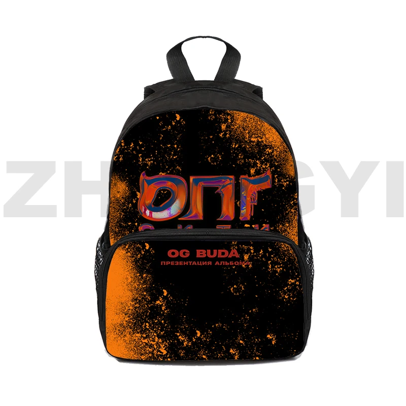 

Fashion Women Travel Leisure Og Buda Russia Rapper Backpacks for Boys Hip Hop Og Buda Bookbag 12/16 Inch College Anime Sac A Dos