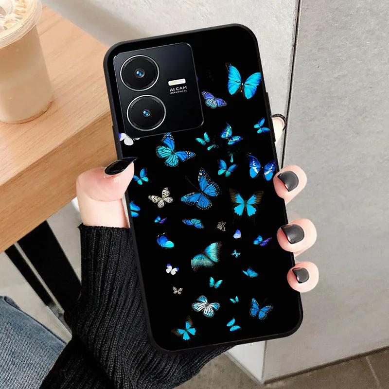 Wolf Cat Soft Silicone Shockproof Phone Cover, Black Bumper.