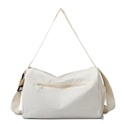 Versatile Japanese Style Crossbody Bag - Large Capacity Lightweight Shoulder & Messenger Bag (Beige)