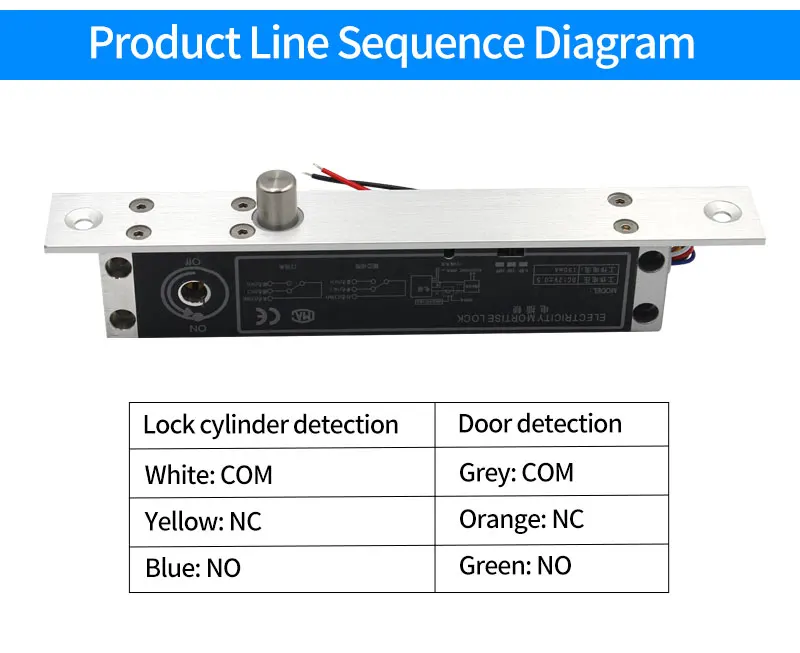 B9L B10LDC12V Electric Lock Alloy Deadbolt Time Delay Fail Secure Mortise Drop B