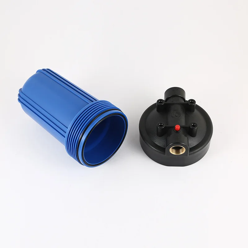 Blue Filter Bottle with Wrench Prefiltration Industrial Water Purification Accessories 3/4"1"1.5" Copper Thread 10inch