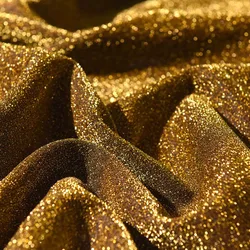 Starry Sky Glitter Mesh Fabric for DIY Crafts and Decorations (Black Gold)